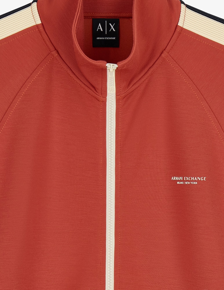 rinascente Armani Exchange Zip-up sweatshirt with tape