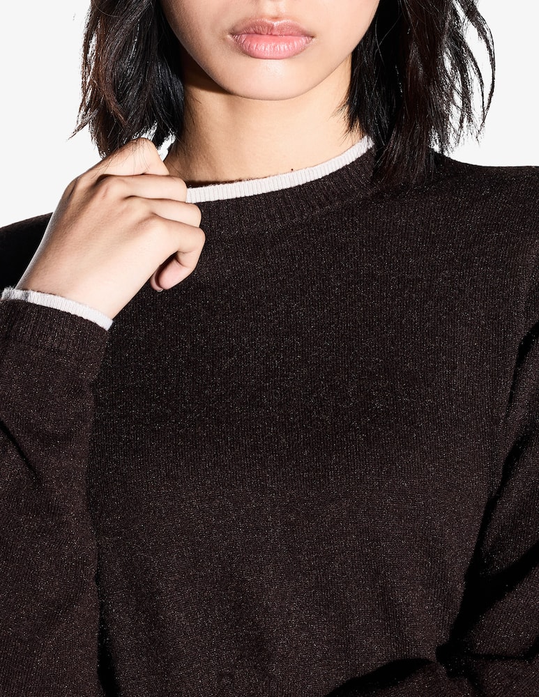 Armani Exchange Crewneck jumper with double trim - picture 4