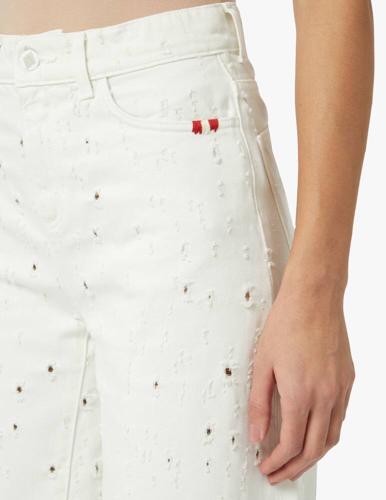 rinascente Amish Supplies Jeans a gamba larga e vita alta Colette - bianco