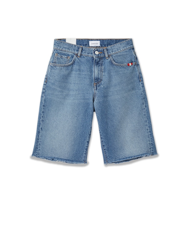 rinascente Amish Supplies Hailey denim bermuda shorts - blue