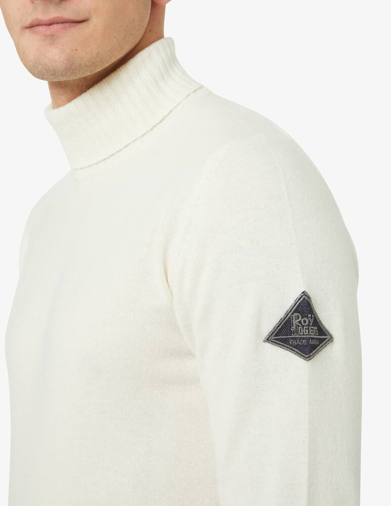 Roy Roger's Maglia dolcevita in misto lana - Bianco - immagine 4 Roy Roger's Maglia dolcevita in misto lana - Bianco - immagine 4