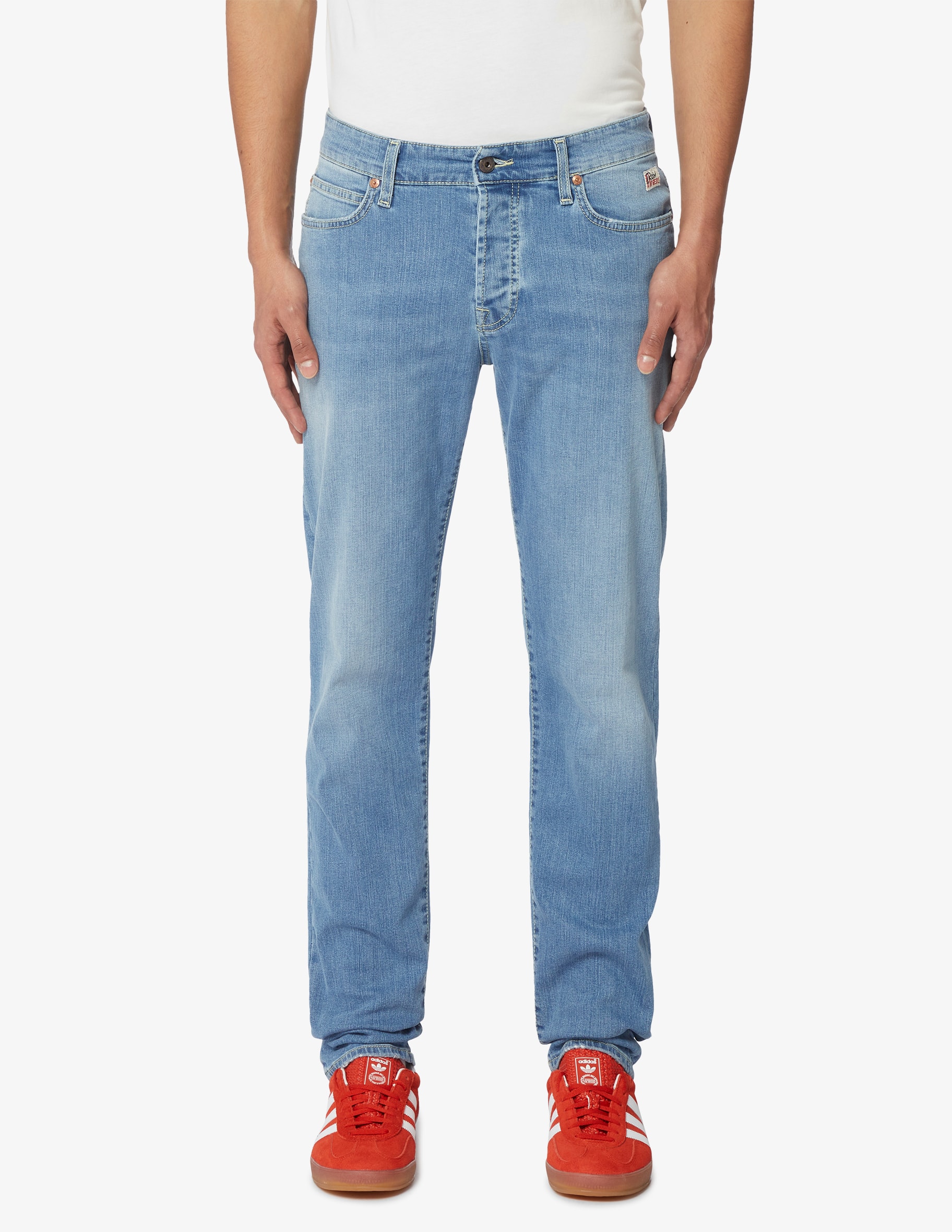 Roy Roger's Maroon Mid Waisted Slim Fit Denim Trouser Jeans