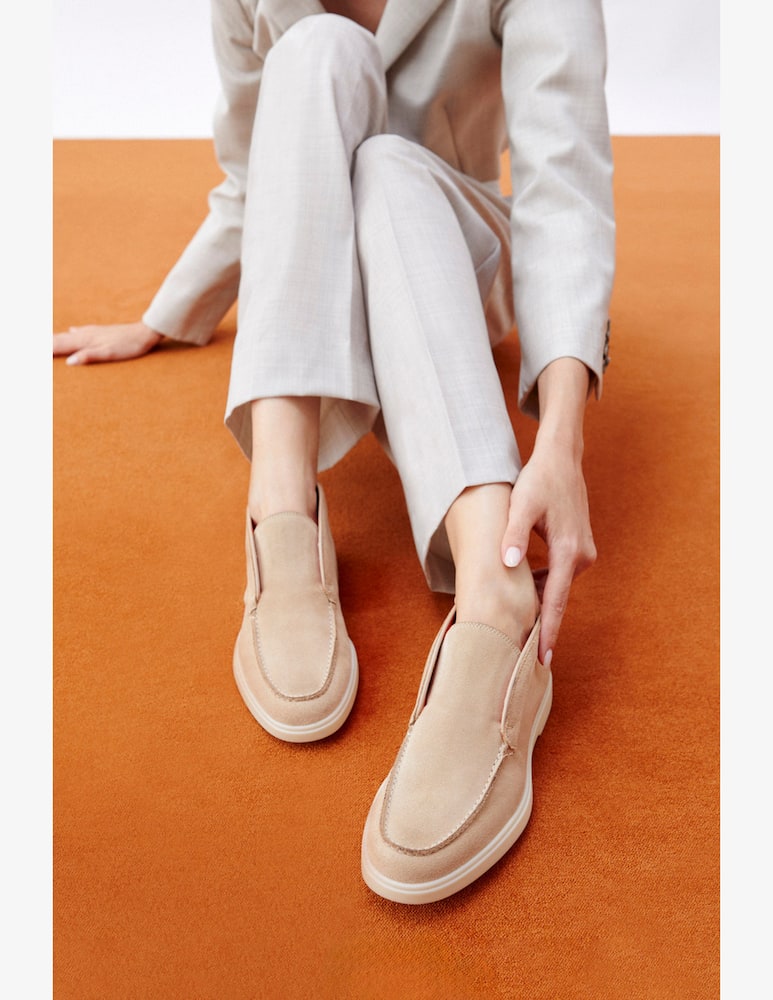 rinascente Santoni Desert stivaletto in suede rosa