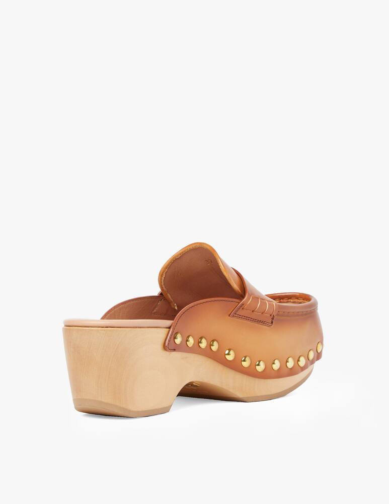 rinascente Santoni Leather wedges - brown