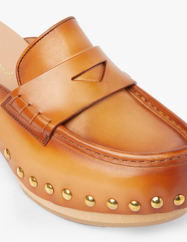 rinascente Santoni Leather wedges - brown