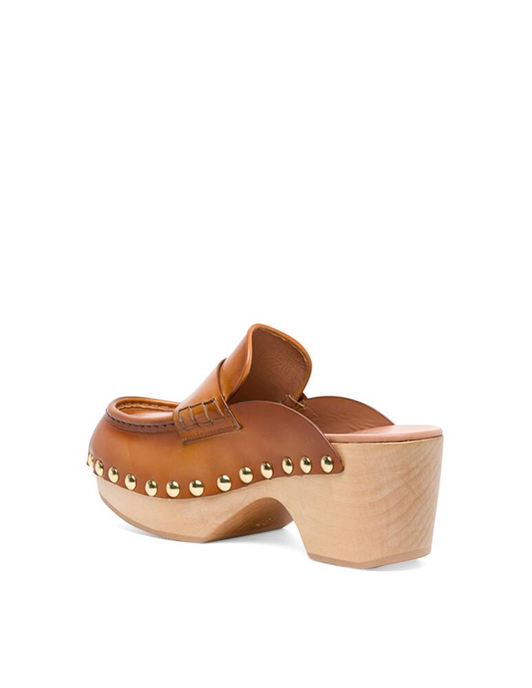 rinascente Santoni Leather wedges - brown