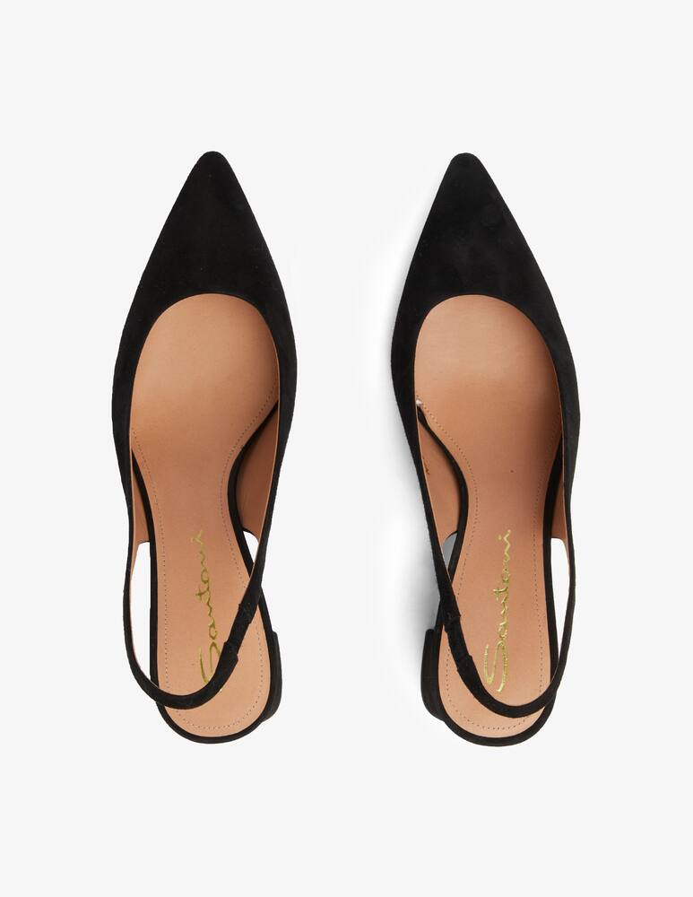 rinascente Santoni Leather slingback - black