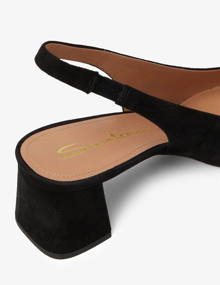 rinascente Santoni Leather slingback - black