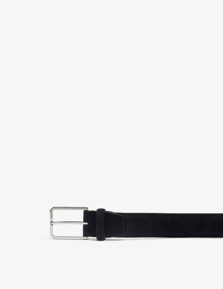 Santoni Suede belt with metal buckle - picture 3