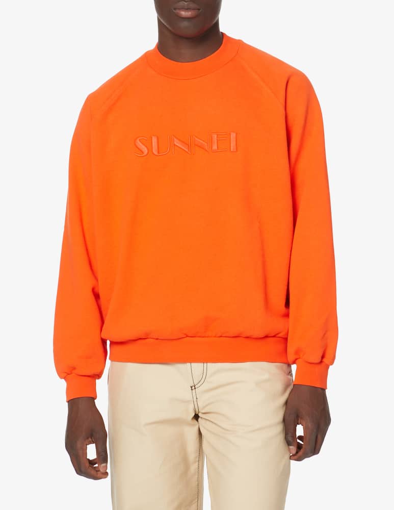 rinascente Sunnei Felpa girocollo con logo - arancione