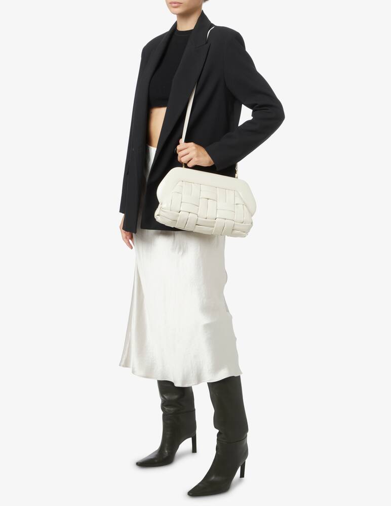 rinascente THEMOIRè Bios waves maxi clutch - White