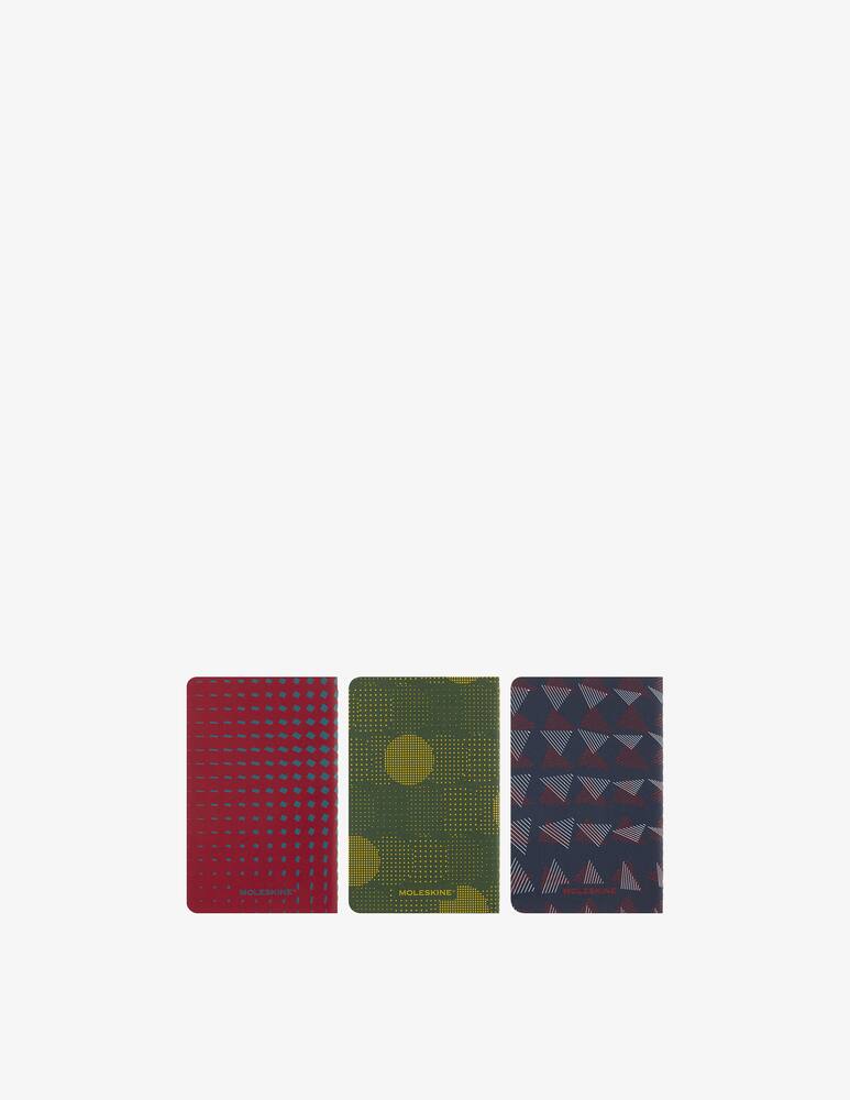 rinascente Moleskine Cahier Jnls Pk Rul Pattern Grn-Blue-Red