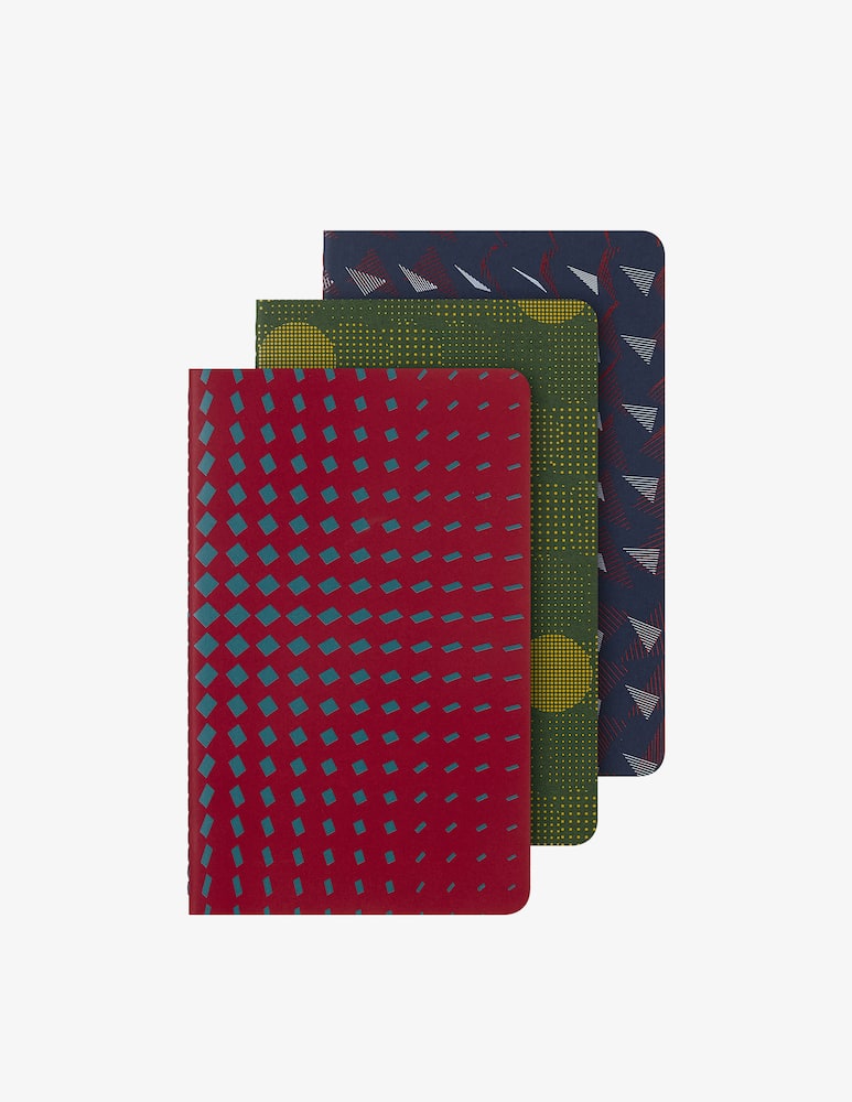 rinascente Moleskine Cahier Jnls L Rul Pattern Grn-Blue-Red