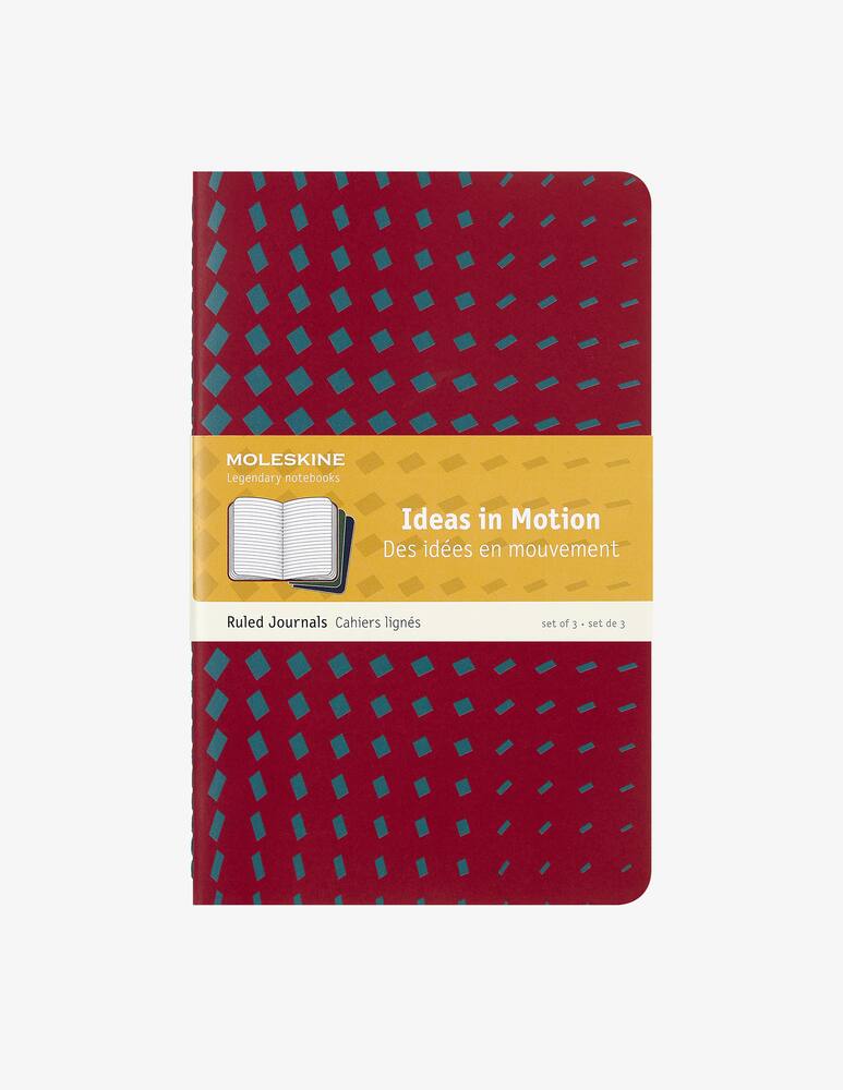 rinascente Moleskine Cahier Jnls L Rul Pattern Grn-Blue-Red