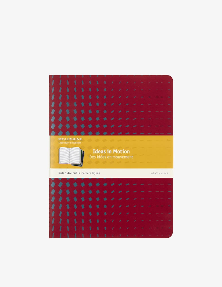 rinascente Moleskine Cahier Jnls Xl Rul Pattern Grn-Blue-Red