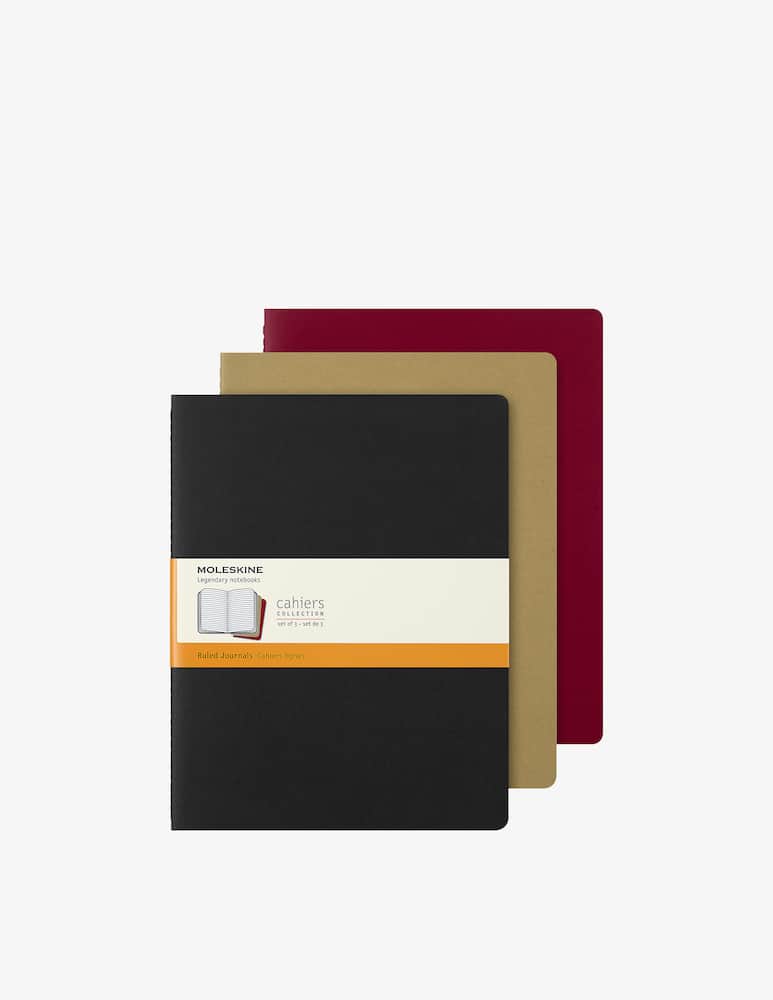 rinascente Moleskine Cahier Jnls Xxl Rul Blk-Kr Brown-Cran Re