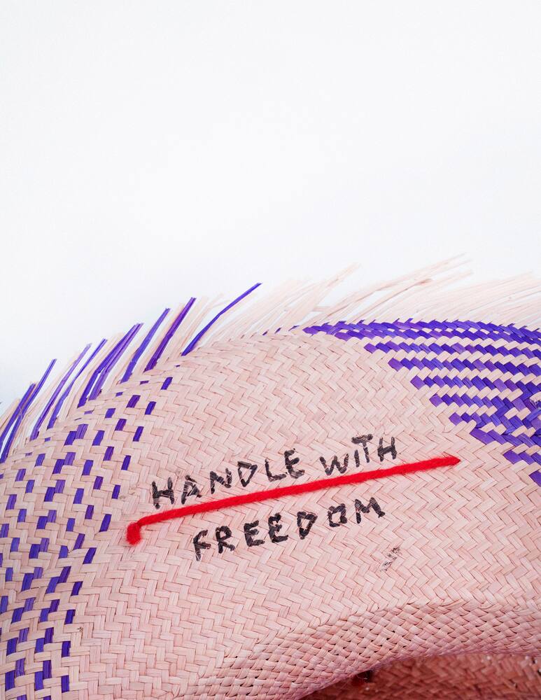 rinascente Handle With Freedom Cappello di paglia - viola