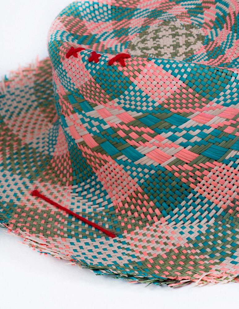 rinascente Handle With Freedom Straw Hat - multi