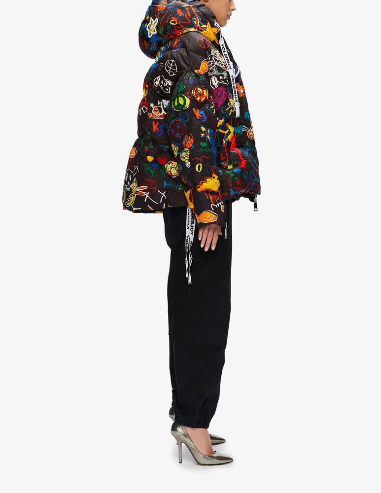 rinascente Khrisjoy Graffiti bear down jacket - Black