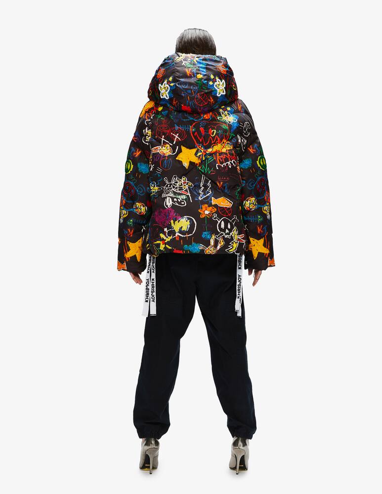 rinascente Khrisjoy Graffiti bear down jacket - Black