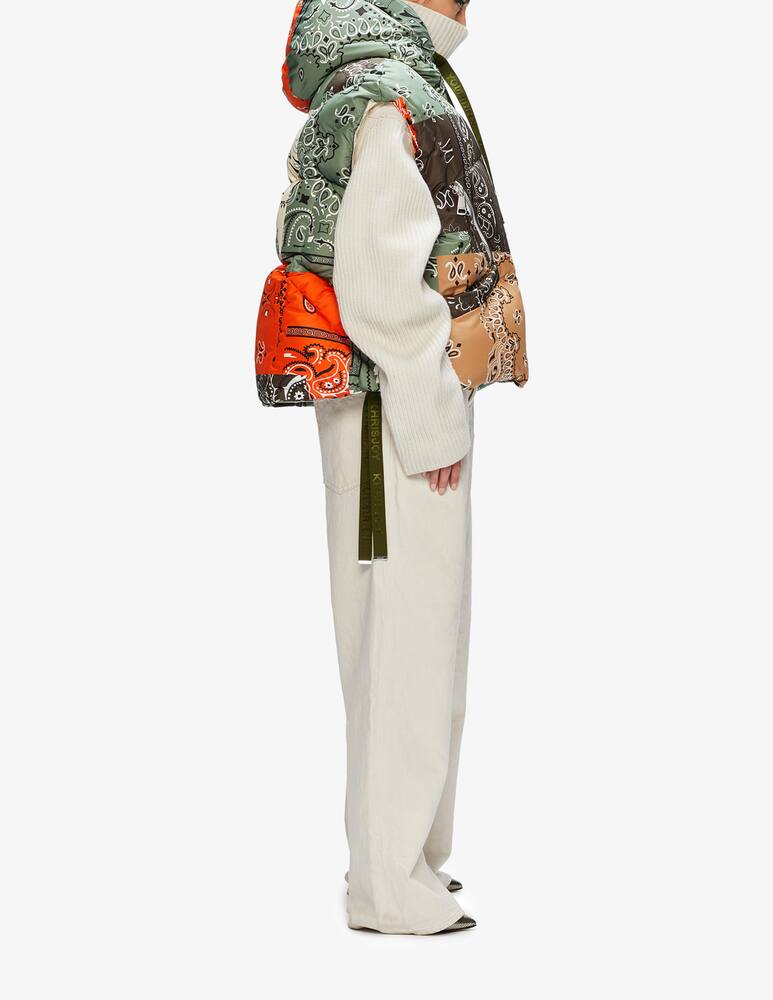 rinascente Khrisjoy Patch Bandana puff vest - Olive