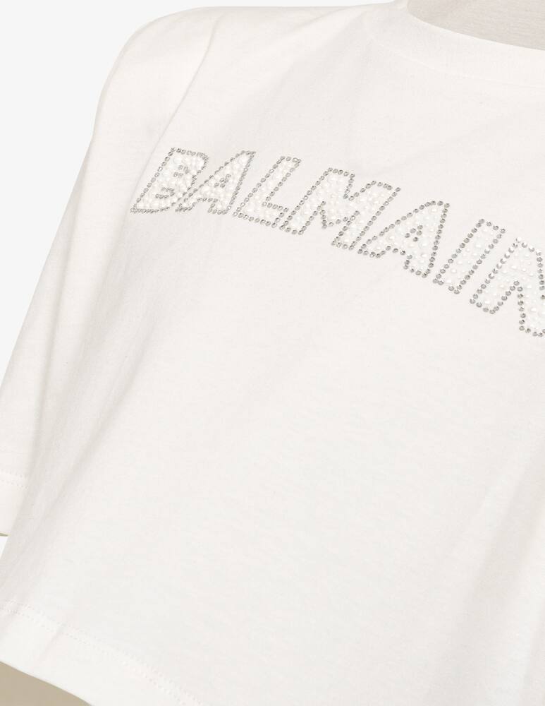 rinascente Balmain Logo cropped t-shirt