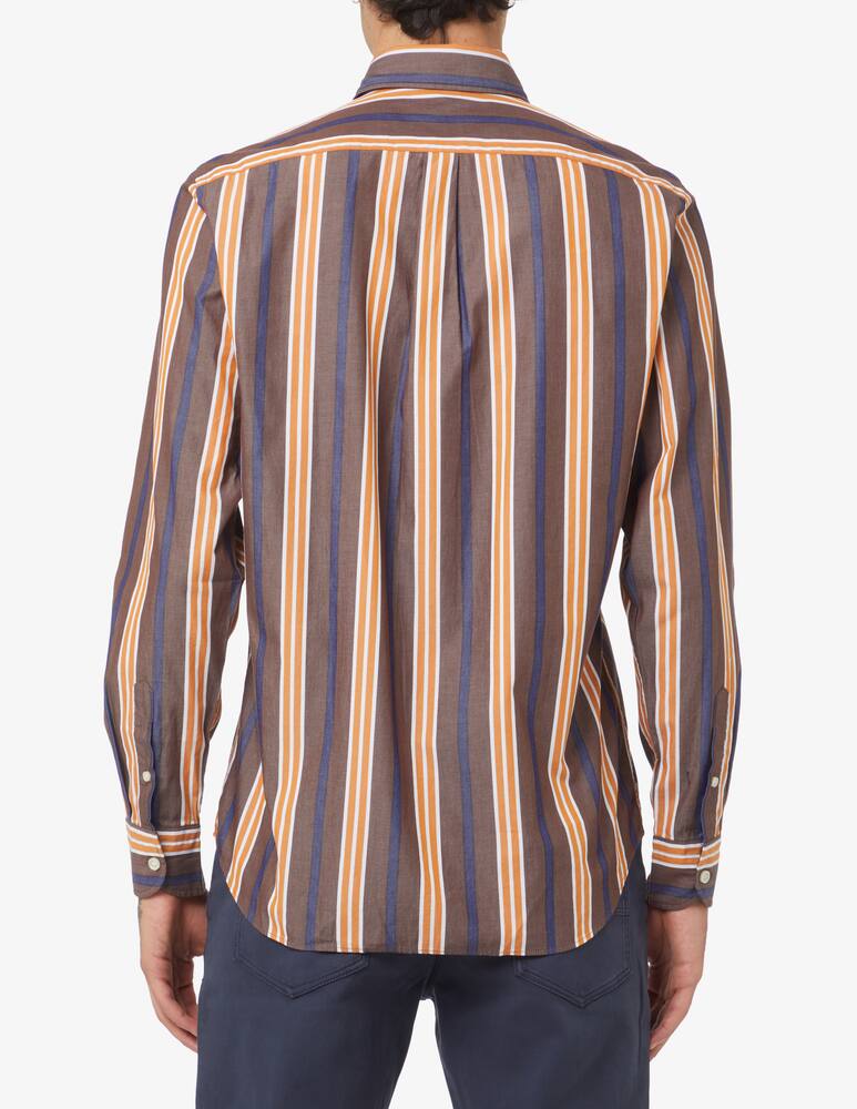 rinascente Harmont & Blaine Camicia di cotone a righe - Marrone