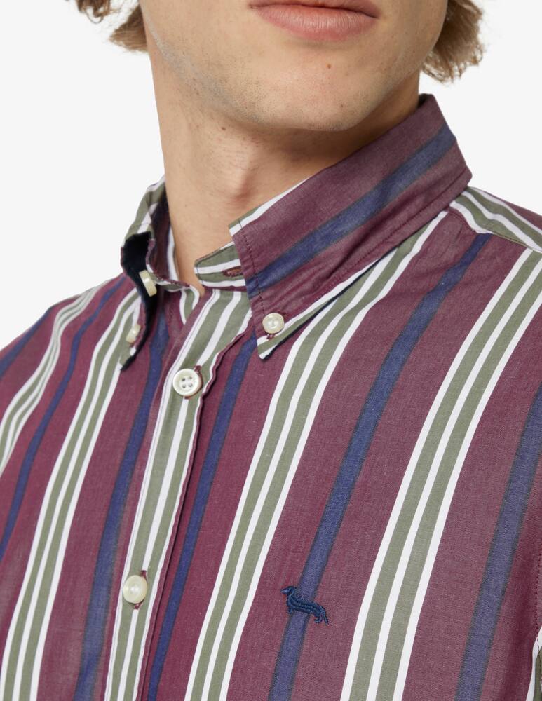 rinascente Harmont & Blaine Camicia di cotone a righe - Rosso