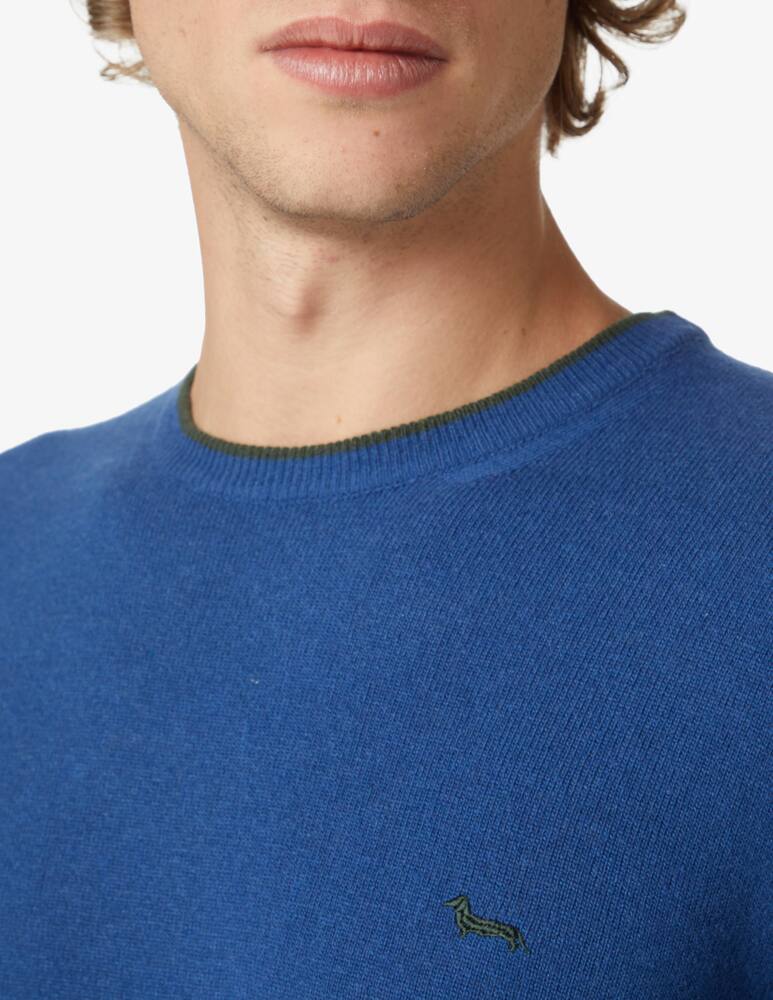 rinascente Harmont & Blaine Maglia girocollo in misto lana - blu