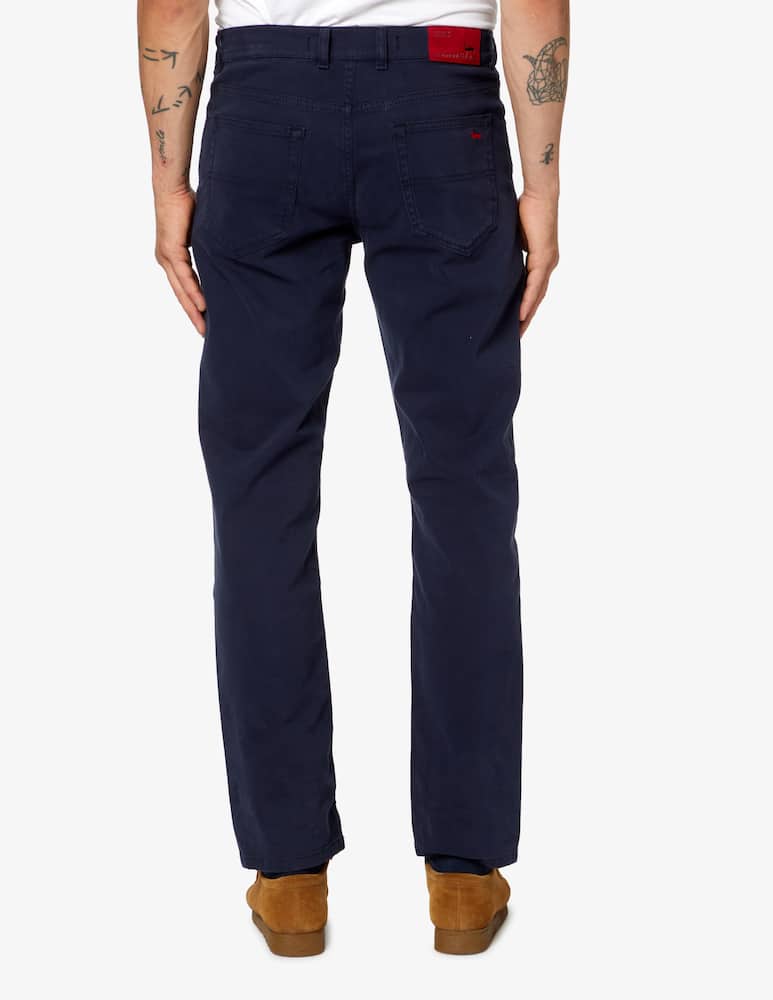 rinascente Harmont & Blaine Pantaloni 5 tasche gabardina - blu scuro