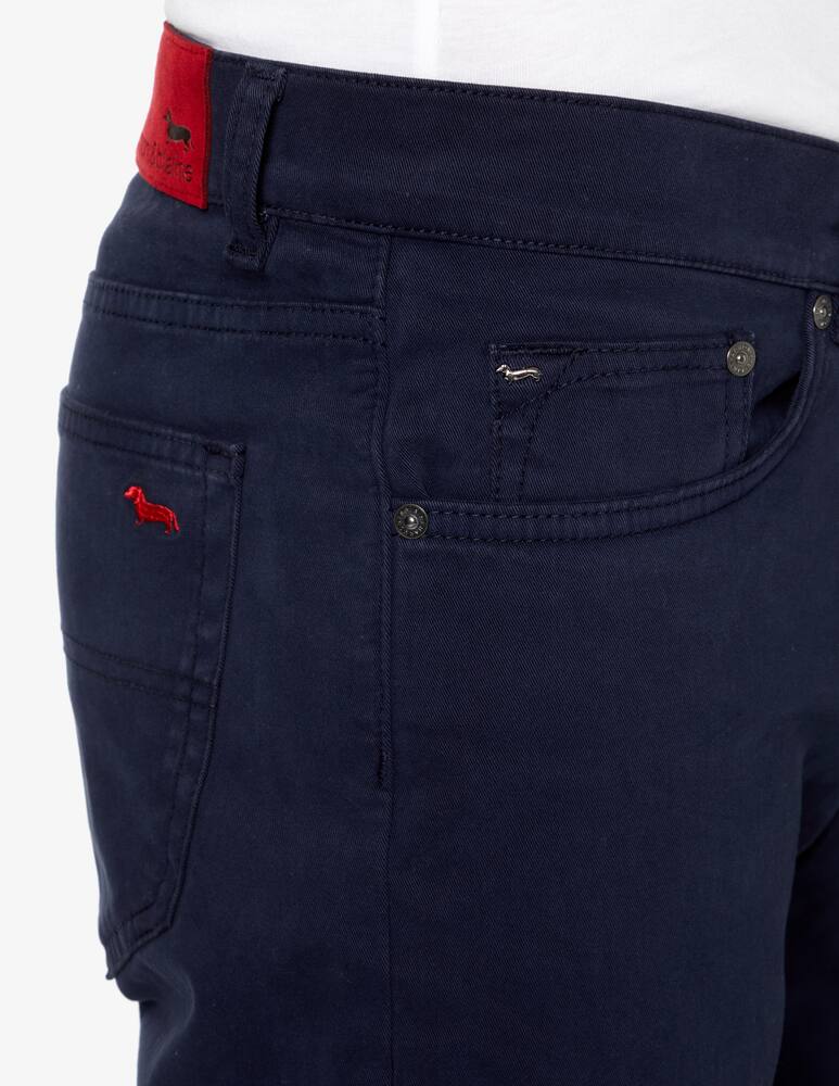 rinascente Harmont & Blaine Pantaloni 5 tasche gabardina - blu scuro