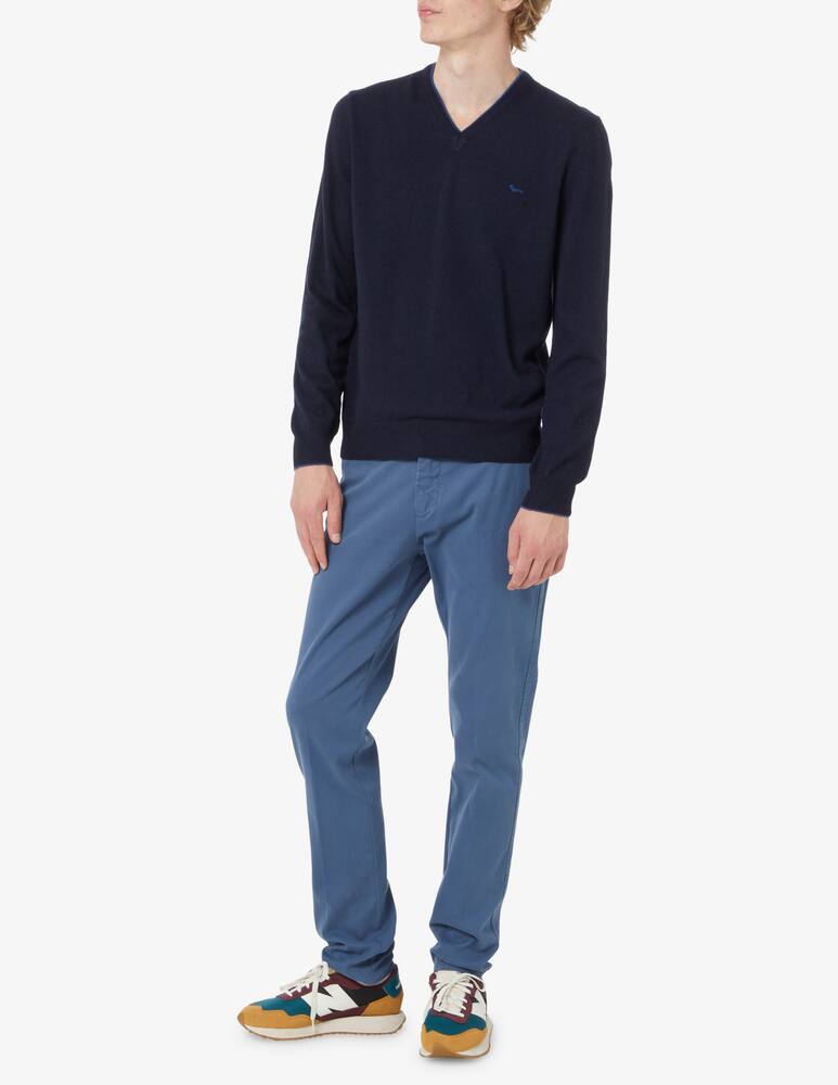 rinascente Harmont & Blaine Maglia con scollo a v - blu scuro