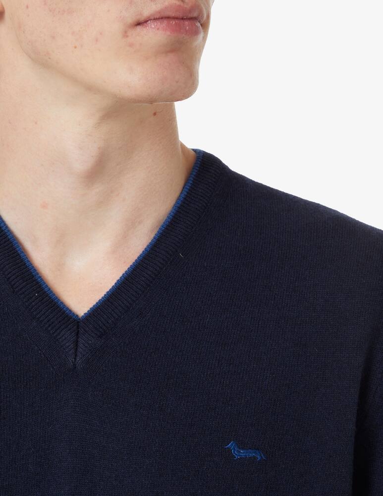 rinascente Harmont & Blaine Maglia con scollo a v - blu scuro