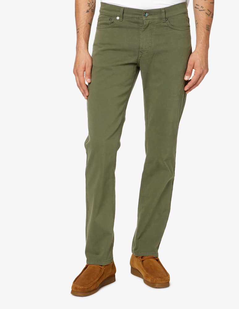 rinascente Harmont & Blaine Pantaloni 5 tasche gabardina - verde