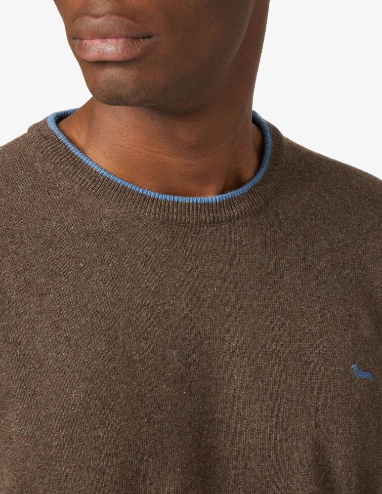 rinascente Harmont & Blaine Maglia girocollo in misto lana - moro