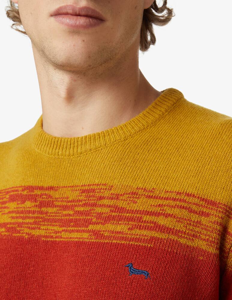 rinascente Harmont & Blaine Striped crewneck jumper - Violet