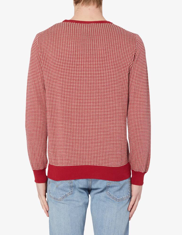 rinascente Harmont & Blaine Bicolor jaquard crewneck jumper Red 