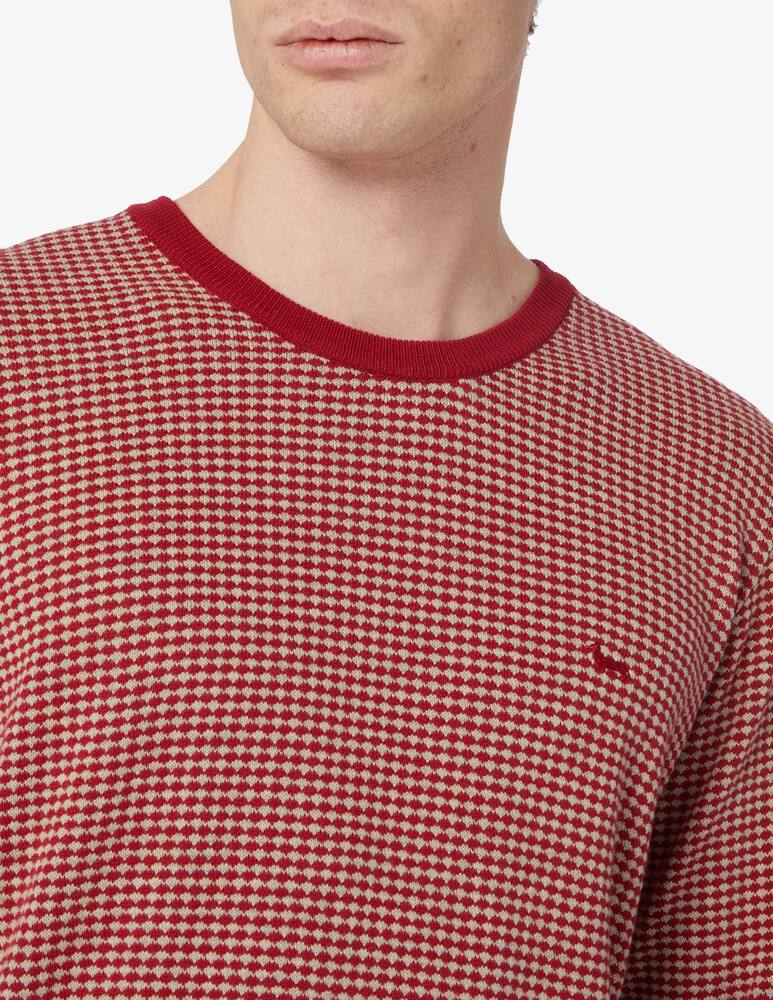 rinascente Harmont & Blaine Bicolor jaquard crewneck jumper Red 