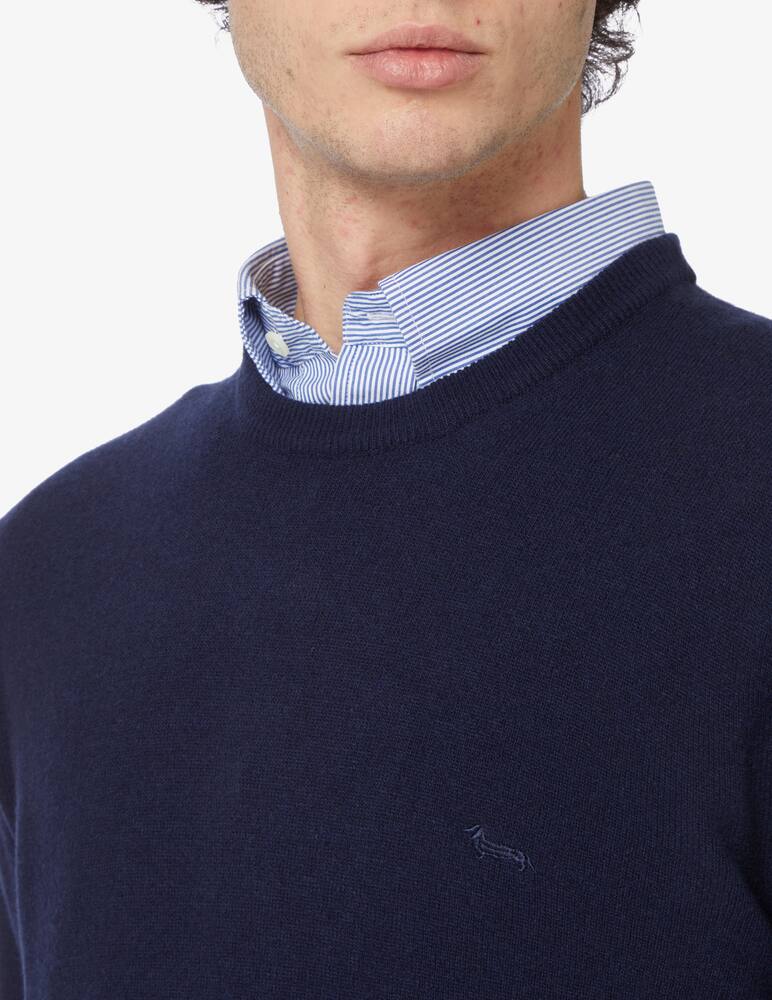 rinascente Harmont & Blaine Maglia girocollo in misto cashmere - blu scuro