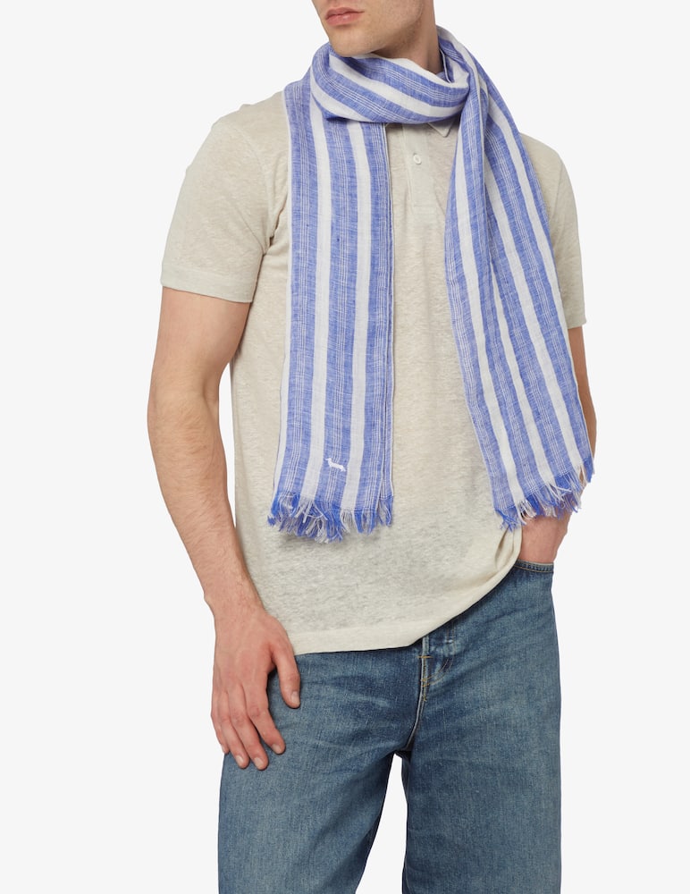 rinascente Harmont & Blaine Striped linen scarf
