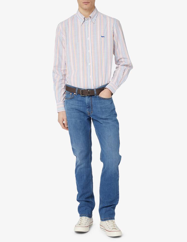 rinascente Harmont & Blaine Camicia maniche lunghe in cotone e lino rigata Multicolor 