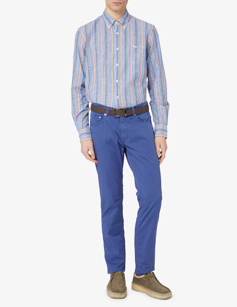 rinascente Harmont & Blaine Blue based long sleeve striped shirt 