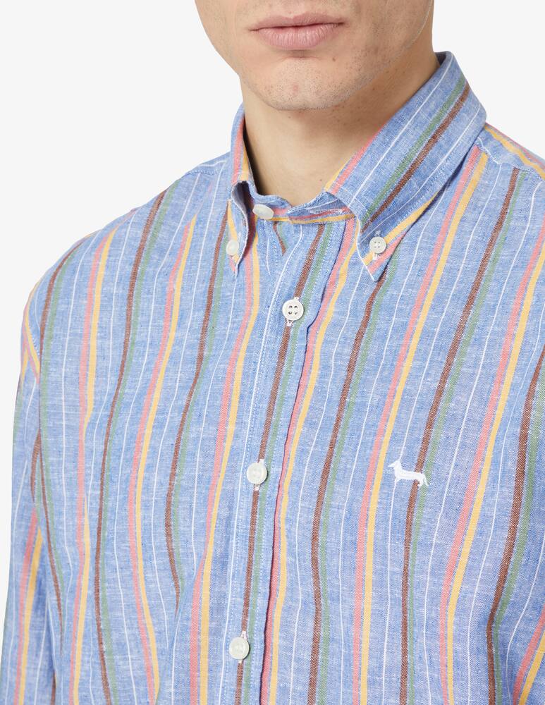 rinascente Harmont & Blaine Blue based long sleeve striped shirt 