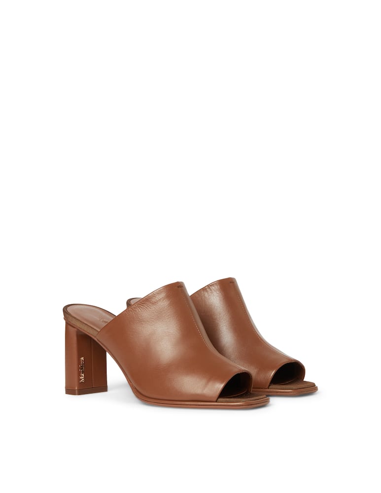 rinascente Max Mara Mule con tacco in pelle