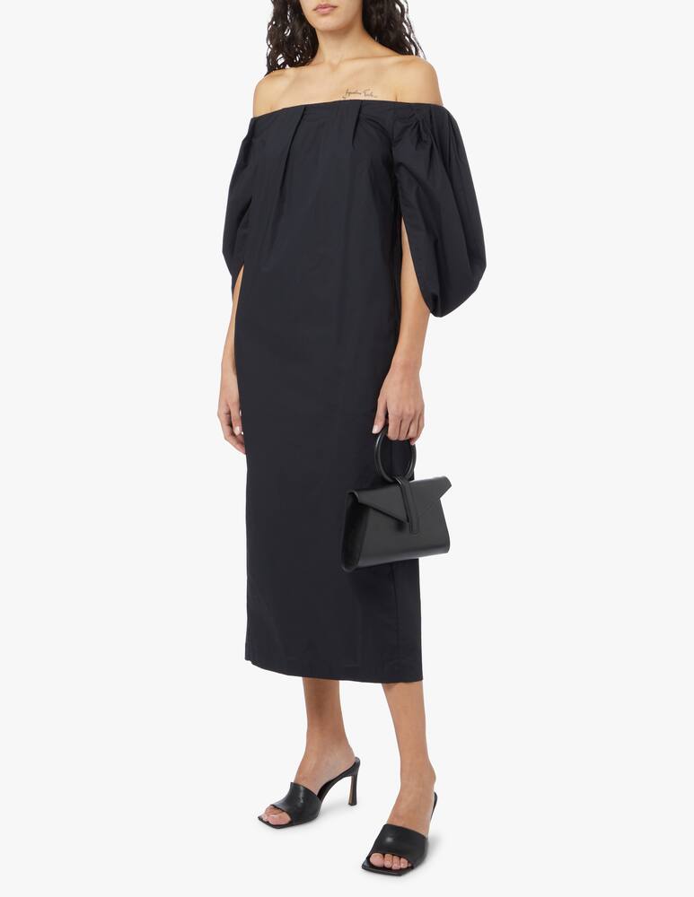 rinascente TELA Midi cotton dress - black