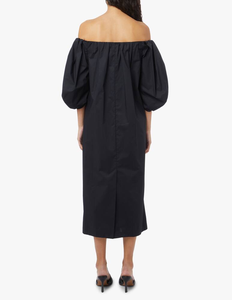 rinascente TELA Midi cotton dress - black