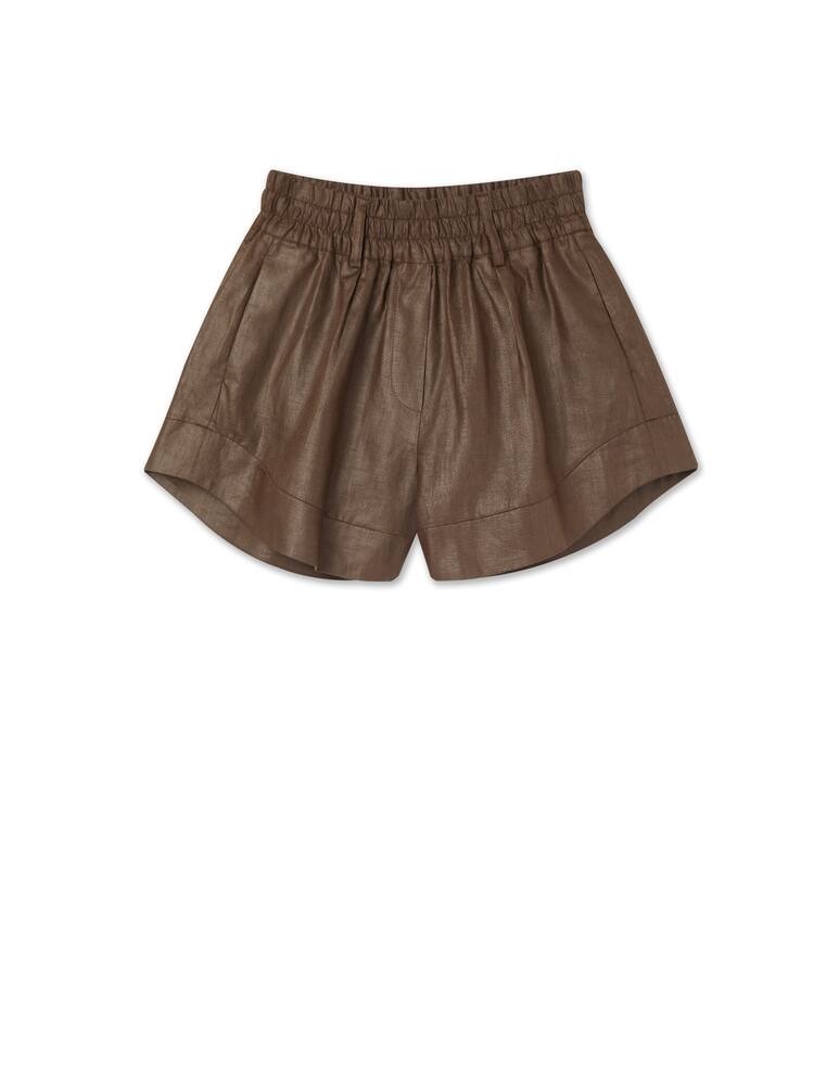 rinascente TELA Linen shorts - brown