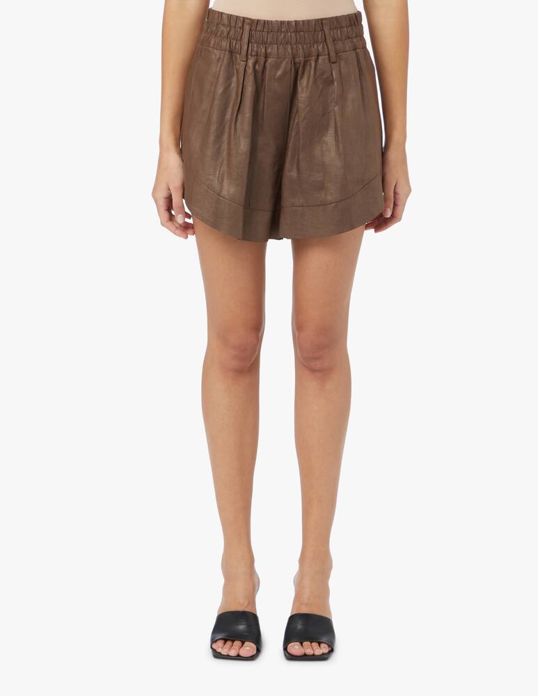 rinascente TELA Linen shorts - brown