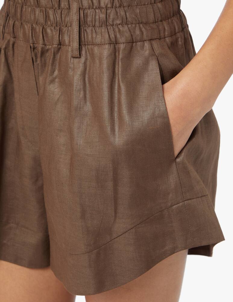 rinascente TELA Linen shorts - brown