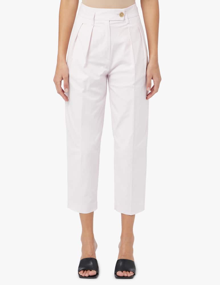 TELA Pantaloni carrot in cotone - rosa - immagine 1
